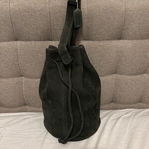 COACH Vintage Sonoma Drawstring Nubuck Green Bottle bag